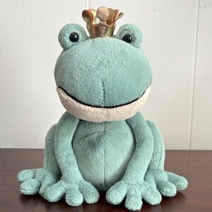HARD TO FIND - Retired Jellycat Fabian Frog Prince 9” Great condition